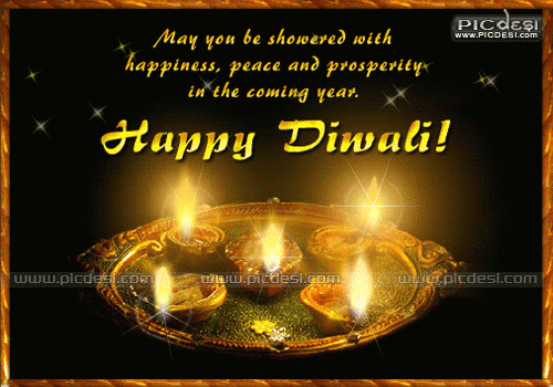 Happy Diwali Showered with Happiness Diwali Picture