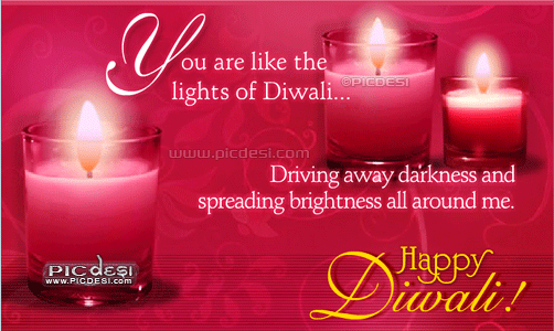 Happy Diwali You are like Lights Diwali Picture