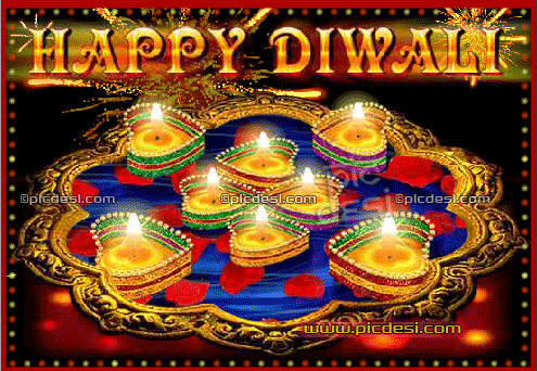 Happy Diwali - Diyas Floating