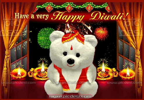 Wishing you very Happy Diwali Teddy Hugs Diwali Picture