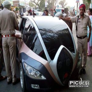 Punjab Police With Modified Car