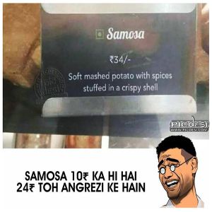 Samosa in English Funny Pic