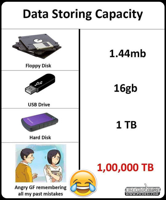 Data Storage Capacity Funny Picture