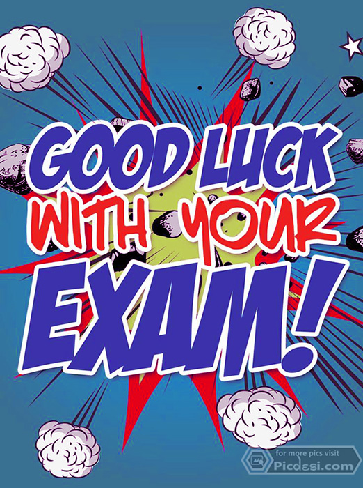 Good Luck With Your Exam. Good Luck Picture