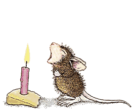 Mouse and Candle Birthday Picture
