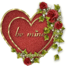 Be Mine Flowers Heart Glitter Be Mine Picture
