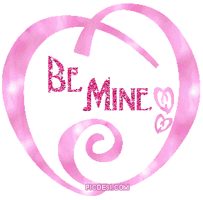 Be Mine Pink Heart Glitter