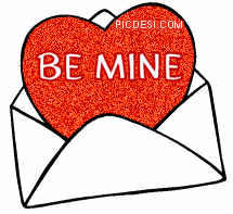 Be Mine Heart in Envelope