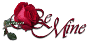 Be Mine Red Rose Graphic