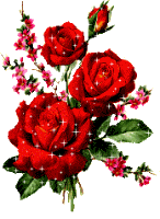 Red Roses Glitter Flowers Picture
