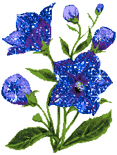 Blue Flower Glitter