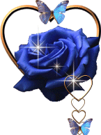 Blue Rose Glitter Flowers Picture