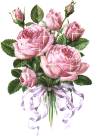 Pink Roses Glitter Flowers Picture