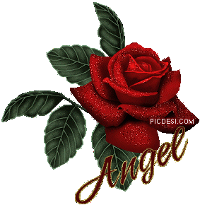 Red Glitter Rose Angel Flowers Picture