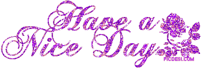 Have a Nice Day Purple Glitter