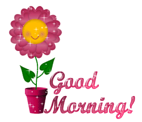 Good Morning Smiling Flower Glitter Good Morning Picture