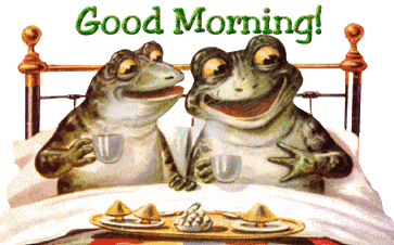 Good Morning Frogs Enjoying Tea Good Morning Picture