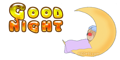 Good Night Teddy Sleeping on Moon Good Night Picture
