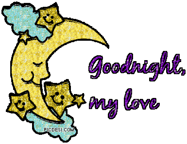 Good Night My Love Glitter Good Night Picture