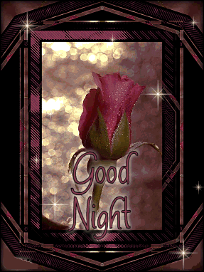 Good Night Rose Sparkling Frame Good Night Picture