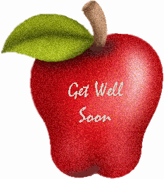 Get Well Soon Apple Glitter