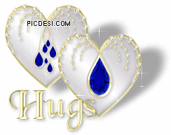 Hugs Silver Hearts Glitter