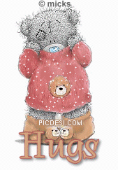 Hugs Teddy Glitter Graphic Hugs Picture