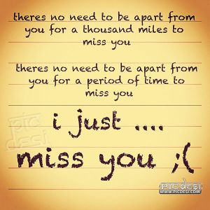 I Just Miss You Quote