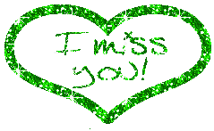 I Miss You Heart Green