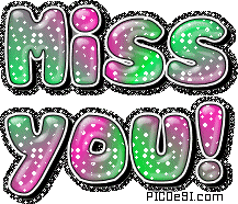 Miss You Glitter Graphic
