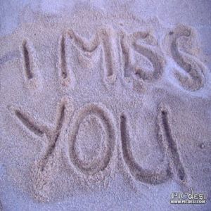 I Miss You Writen on Sand