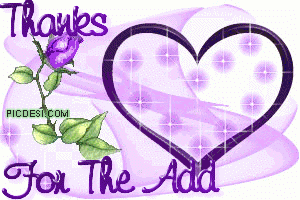 Thanks For The Add Colorful Heart Graphic Thanks For Add Picture