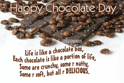Happy Chocolate Day Life is like chocolate box Chocolate Day Picture