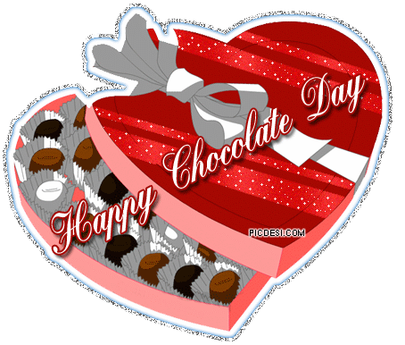 Happy Chocolate Day Glitter Heart Gift Pack Chocolate Day Picture