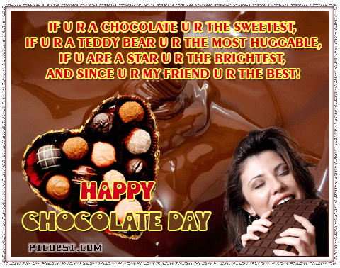 Happy Chocolate Day You are the sweetest Chocolate Day Picture