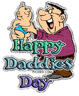 Happy Daddies Day Glitter Scrap Fathers Day Picture