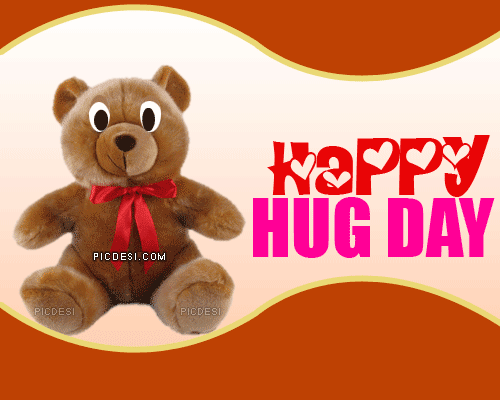 Happy Hug Day Teddy Sending Love