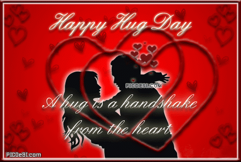 Happy Hug Day Handshake from Heart