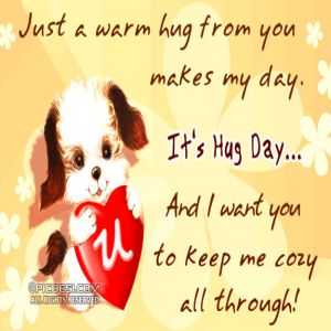 Its Hug Day - Warm Hug from you