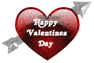 Happy Valentines Day Heart Glitter Valentines Day Picture