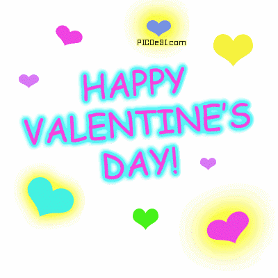 Happy Valentines Day Colorful Hearts Valentines Day Picture