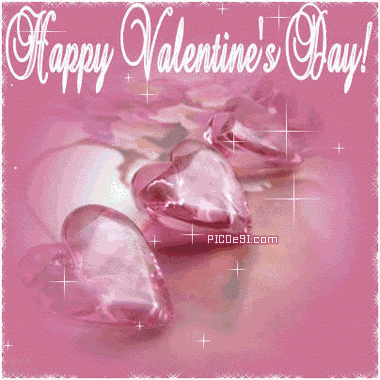 Happy Valentine S Day Sparkling Hearts Valentines Day Picture