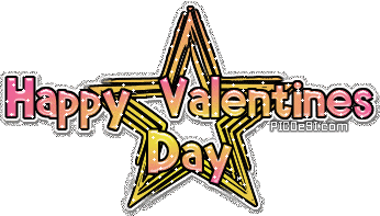 Happy Valentines Star Glitter Scrap Valentines Day Picture