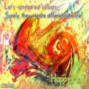 Happy Holi Spread Out Colours