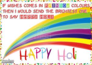 Happy Holi Rainbow Color Wishes