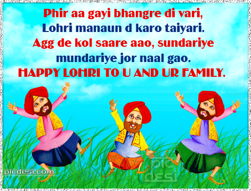Happy Lohri to U and UR Family Lohri Picture