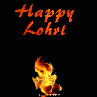 Happy Lohri Fire Graphic