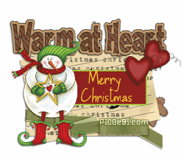 Merry Christmas Warm at Heart Christmas Picture