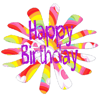 Happy Birthday Sparkle Colorful Flower Birthday Picture