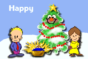 Happy Holidays Toon Tree